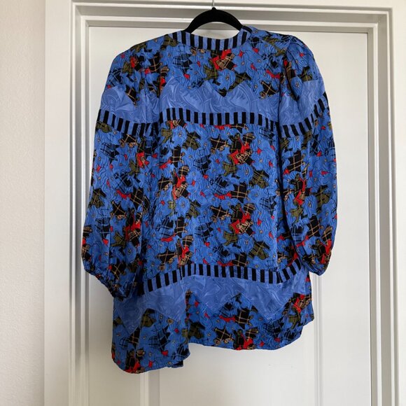 Vintage 100% Silk 16 topper open front cardigan kimono Diane Freis Glam Mob Wife - Picture 2 of 16